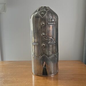 Godinger Vintage-Style Silver Cylindrical Trinket Box with Handle